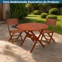 Ver imagem 6 de Mesa Dobrável Oitavada Ipanema Mestra Móveis 120cm Largura Madeira Maciça Polisten Jatobá 74cm (