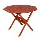Ver imagem 1 de Mesa Dobrável Oitavada Ipanema Mestra Móveis 120cm Largura Madeira Maciça Polisten Jatobá 74cm (