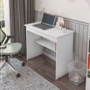 Ver imagem 5 de Mesa de Escritório Escrivaninha com 1 Gaveta para Estudo e Trabalho - Jm3 Móveis:branco