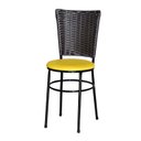 Ver imagem 2 de 6 Cadeiras para Mesa Preta Hawai Marrom:amarelo