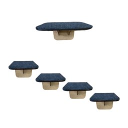 Kit com Prateleira e 04 Degraus Pet Gatos Escada Playground - 4