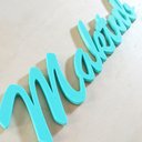 Ver imagem 2 de Adorno De Parede "Maktub" - Já Estava Escrito - Lettering, 3D, quadrinho - Toque 3D:Azul Tiffany