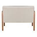 Ver imagem 4 de Kit Namoradeira + Poltrona Anita Decoração Recepção Sala Escritório - Linho Bege