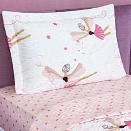 Kit Colcha Solteiro Infantil Fantasy Dupla Face Microfibra 2 Peças - Bailarina - 2