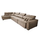 Ver mais imagens de Sofá de Canto 4.80x2.36m Retrátil e Reclinável com Molas Cama inBox Platinum Esquerdo Suede Bege