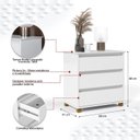 Ver imagem 3 de Mini Cômoda E-J Modelo Retrô Com Pés em Madeira Maciça Puxadores Internos e Tampo Em MDF 3 Gavetas C