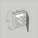 Ver imagem 2 de Prateleira Armario Suspenso Lavanderia Multiuso Estante Parede Nicho Preto Cozinha