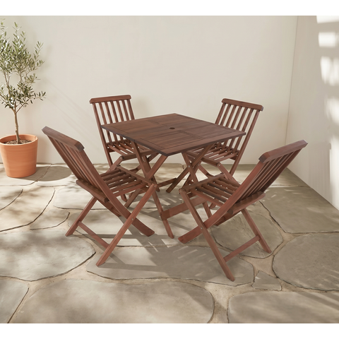 Mesa com 4 Cadeiras Dobráveis Artek com Furo Ombrelone