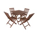 Ver imagem 1 de Conjunto Mesa e 4 Cadeiras Dobráveis Artek com Furo Ombrelone