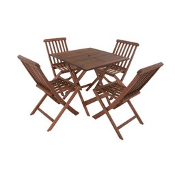 Conjunto Mesa e 4 Cadeiras Dobráveis Artek com Furo Ombrelone - 1