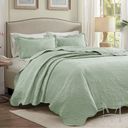 Ver imagem 1 de Kit Colcha King Cristal Adomes 3 Peças Verde Oliva