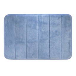 Tapete de Banheiro Super Soft Camesa Antiderrapante Macio Azul - 1