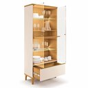 Ver imagem 2 de Cristaleira Lumina Off White Cinamomo com Buffet Murano Cinamomo - Hb Móveis
