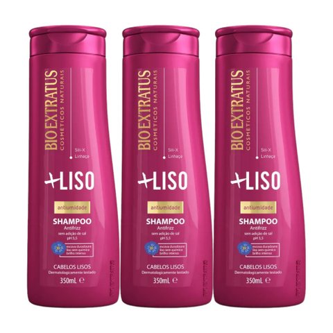 Kit 3 Shampoo Mais Liso 350ml Bioextratus 13798