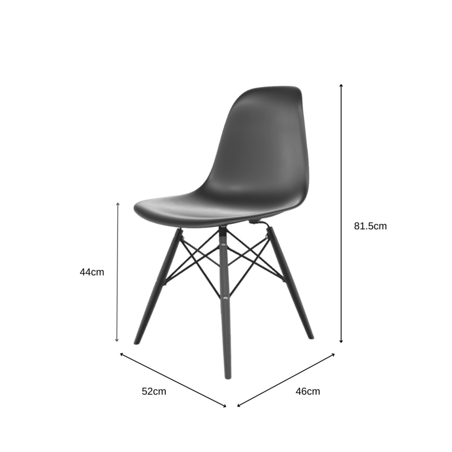 Cadeira para Sala de Jantar Eames PP DSW INJ - 3