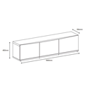 Ver imagem 3 de Rack Eros 180 cm Cor:Cedro/Branco