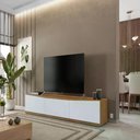 Ver imagem 2 de Rack Eros 180 Cm Cor:cedro/branco