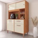 Ver imagem 7 de Cozinha 90cm 4 Portas 1 Gaveta com Nichos Yescasa Bege/Cinamomo/Off White