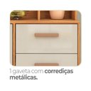 Ver imagem 5 de Cozinha 90cm 4 Portas 1 Gaveta com Nichos Yescasa Bege/Cinamomo/Off White