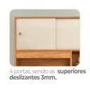 Ver imagem 4 de Cozinha 90cm 4 Portas 1 Gaveta com Nichos Yescasa Bege/Cinamomo/Off White