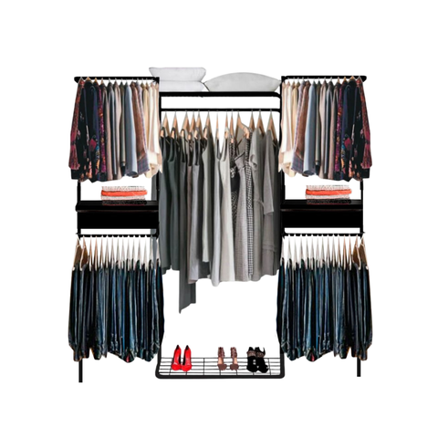 Closet Aramado - Linear Clr373 Gav Corcor, Tamanhocor:preto;tamanho:2,20