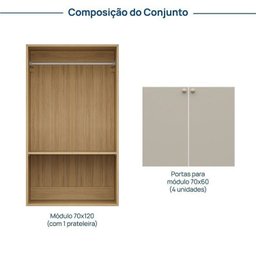 Módulo 70x120 4 Portas Frame Cabecasa madeiramadeira - 4