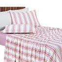 Ver imagem 5 de Jogo Lençol Casal 4 Peças 100% Algodão Malha Penteada Marin:Rosê