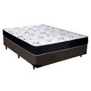 Ver imagem 1 de Cama Box Casal + Colchão Espuma D33 com EPS Acolchões Sintético 70x138x188:Marrom