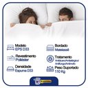 Ver imagem 3 de Cama Box Casal + Colchão Espuma D33 com EPS Acolchões Sintético 70x138x188:Marrom