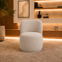 Ver imagem 2 de Poltrona Decorativa Bia Orgânica Boucle Recepção Sala Estar Quarto