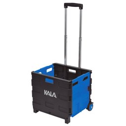 Carrinho Compras Caixa Organizadora Dobrável com Rodas Kala:azul - 1