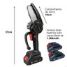 Mini Motosserra Elétrica a Bateria Potente Bivolt 21v - 5