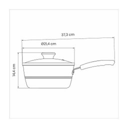 Panela Tramontina Tampa de vidro Sicília em Alumínio Antiaderente Starflon Vermelho Vermelho 20 cm 2 - 3