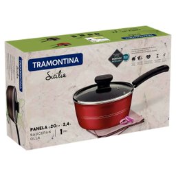 Panela Tramontina Tampa de vidro Sicília em Alumínio Antiaderente Starflon Vermelho Vermelho 20 cm 2 - 7