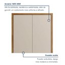 Ver mais imagens de Armário Aéreo para Cozinha 80cm 2 Portas MDF Nobre Bege/Cinamomo/Off White