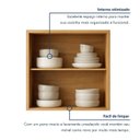 Ver imagem 6 de Armário Aéreo para Cozinha 80cm 2 Portas MDF Nobre Bege/Cinamomo/Off White