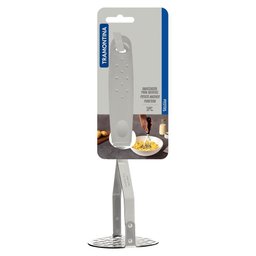 Amassador de Batatas e Feijão Utilitá em Aço Inox com Cabo de Polipropileno Branco - 2