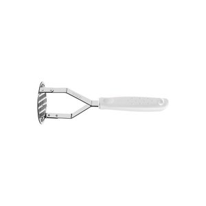 Amassador de Batatas e Feijão Utilitá em Aço Inox com Cabo de Polipropileno Branco
