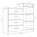 Ver imagem 4 de Cômoda Sapateira Londres 2004142 e Armário Multiuso New 2000192 Atacama Off White - Aramóveis