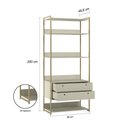 Ver imagem 4 de Conjunto De Estante P/ Livro Olivar 10 Prateleiras Abertos 143cm - Off White - Cor: Off White