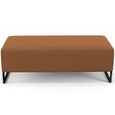 Ver imagem 6 de Kit 02 Puffs Decorativo Sala de Estar Bali W01 Base Ferro 120x50 cm Bouclê Terracota - Lyam Decor