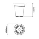Ver imagem 3 de Vaso Plástico para Plantas Folhagens 55cm Tramontina Gipsy C