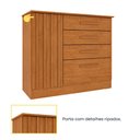 Ver imagem 6 de Cômoda Guarani Ripada 4 Gavetas e 1 Porta Tcil:cinamomo