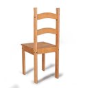 Ver imagem 4 de Conjunto Mesa de Jantar 6 Lugares com 6 Cadeiras em Madeira Maciça Mel - Móveis Britz