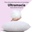 Ver imagem 4 de Kit 2 Travesseiros Fibras Toque Pluma de Ganso 100 Algodão Percal 300 Fios Premium Antialérgico 50x7