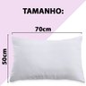 Kit 2 Travesseiros Fibras Toque Pluma de Ganso 100 Algodão Percal 300 Fios Premium Antialérgico 50x7 - 8
