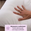 Ver imagem 3 de Kit 2 Travesseiros Fibras Toque Pluma de Ganso 100 Algodão Percal 300 Fios Premium Antialérgico 50x7