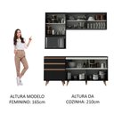 Ver imagem 6 de Cozinha Reims 180002 com Armário e Balcão Preto