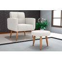 Ver imagem 1 de Kit Poltrona Decorativa Havana + Puff Boucle Bege F-492