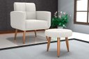 Ver imagem 1 de Kit Poltrona Decorativa Havana + Puff Boucle Bege F-492